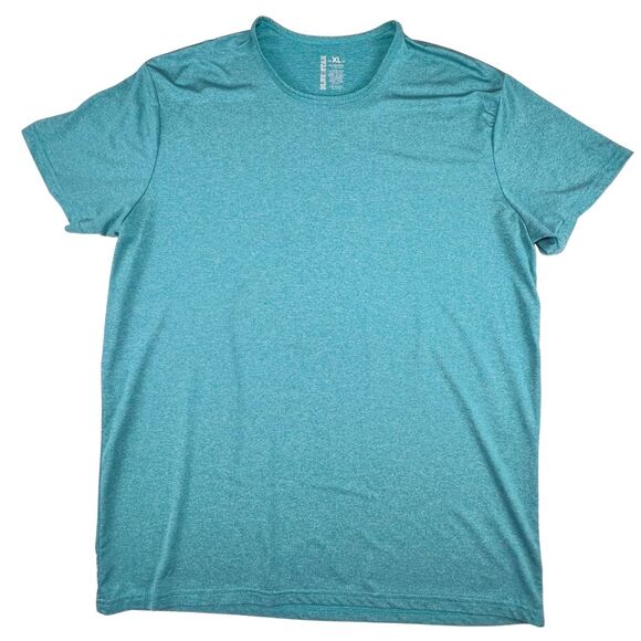 Blue Star Top XL Heathered Teal Blue Tech Fabric Minimalist Athletic T Shirt - Picture 5 of 7